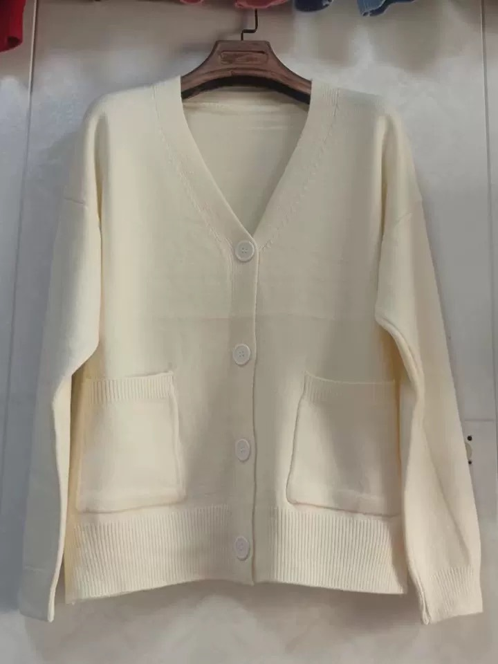 Cardigan de malha desleixado com bolsos