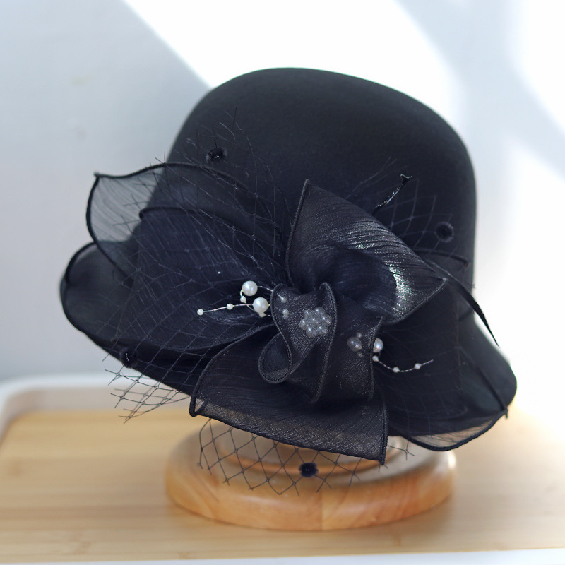 💘👒 Novo chapéu de malha floral britânico 2024