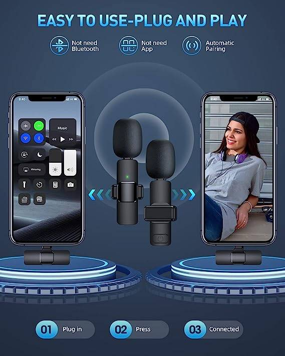  Noise Canceling Wireless Microphone