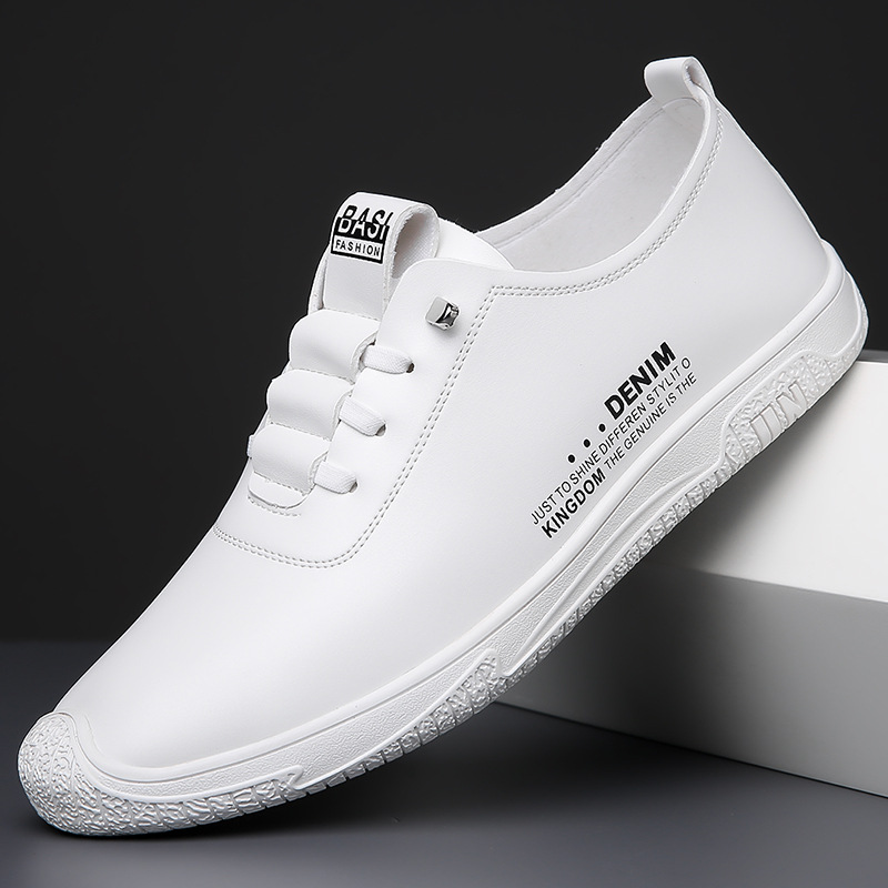 2024 primavera e verão novos sapatos brancos de couro genuíno respirável antiderrapante