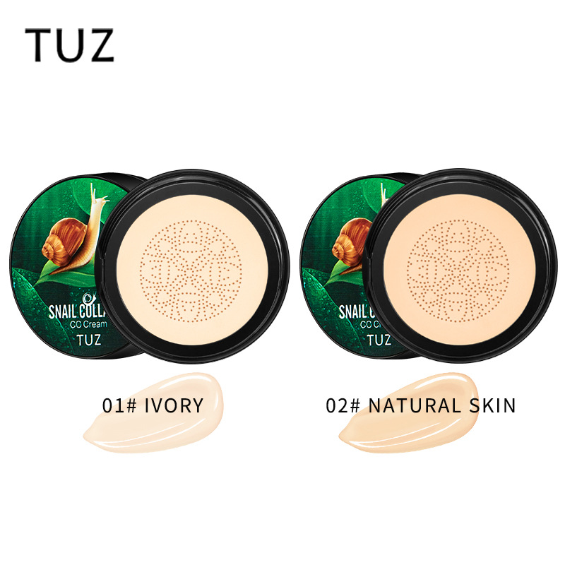 Creme CC à prova de água com pincel de maquilhagem com cabeça de cogumelo - 2024