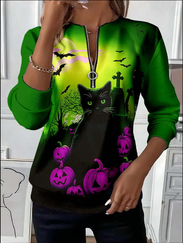 [Copy][Copy][Copy][Copy][Copy][Copy][Copy][Copy][Copy][Copy][Copy][Copy][Copy][Copy][Copy][Copy]2025 Nova T-Shirt de Manga Comprida para Mulher com Estampa de Halloween e Natal