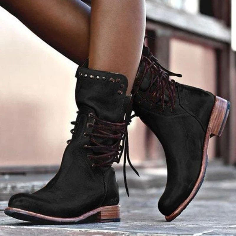 🔥Promoção de Último Dia 50% DESCONTO - Botas Elegantes de Cor Sólida para Mulher