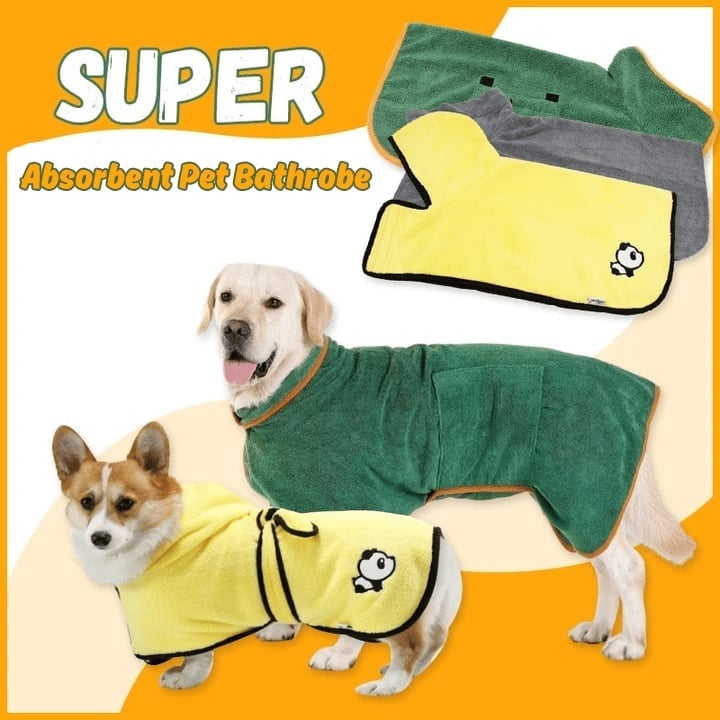 🎄Roupão de banho super absorvente para animais de estimação