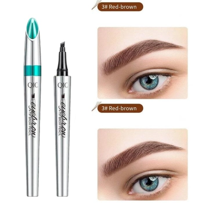 COMPRE 1 GANHE 1 GRÁTIS (2 PCS) 🎉Caneta de sobrancelha microblading à prova d'água 3D de alta qualidade com 4 pontas de garfo Lápis de tatuagem