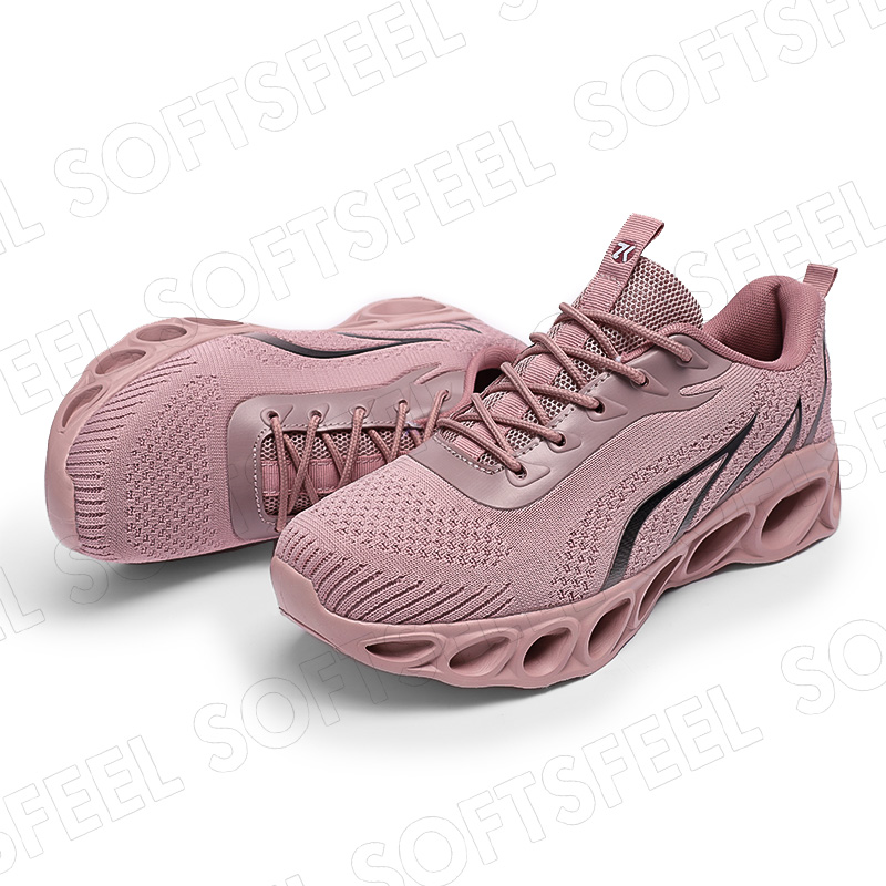 Sapatos de caminhada para homem Softsfeel para aliviar a dor nos pés - rosa preto