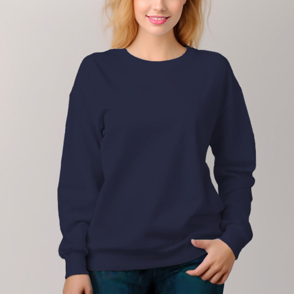 Pulôver de mulher com gola redonda, roupa confortável, outono e inverno