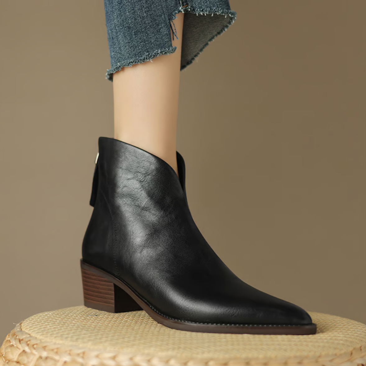 Anita - Botins luxuosos com salto baixo