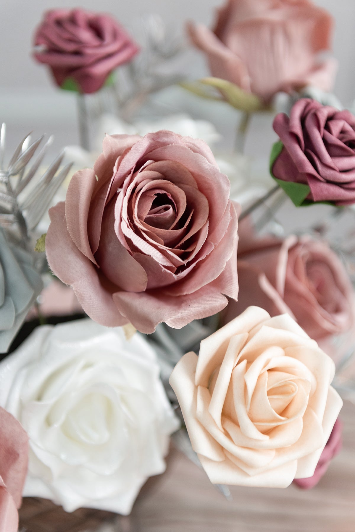 Caixas de flores de designer Dusty Rose
