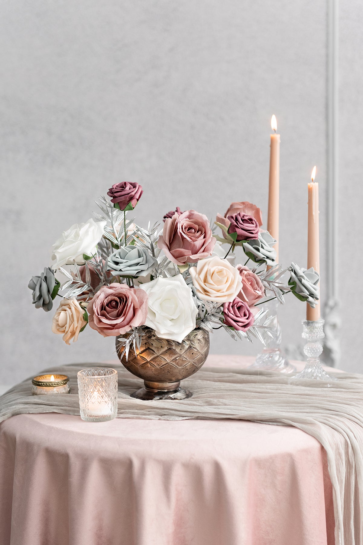 Caixas de flores de designer Dusty Rose