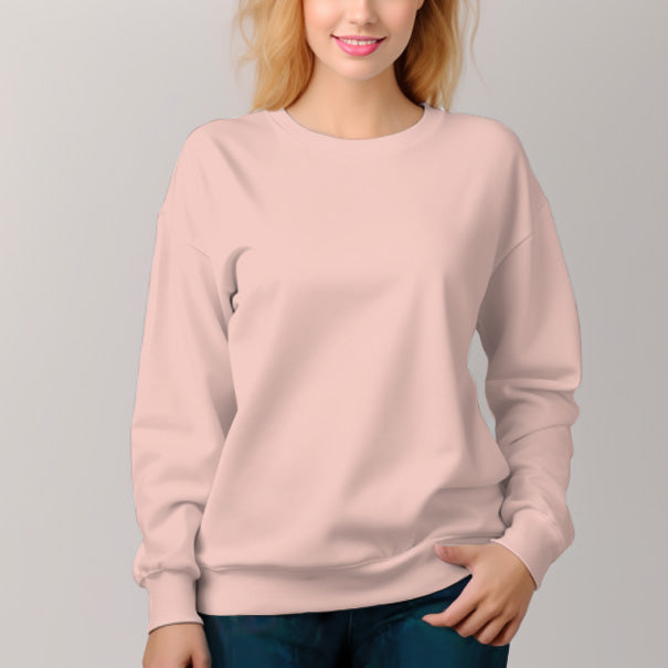 Pulôver de mulher com gola redonda, roupa confortável, outono e inverno