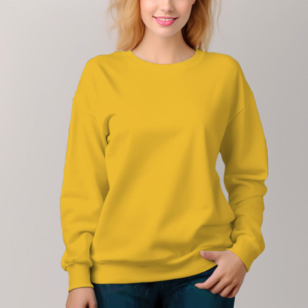 Pulôver de mulher com gola redonda, roupa confortável, outono e inverno