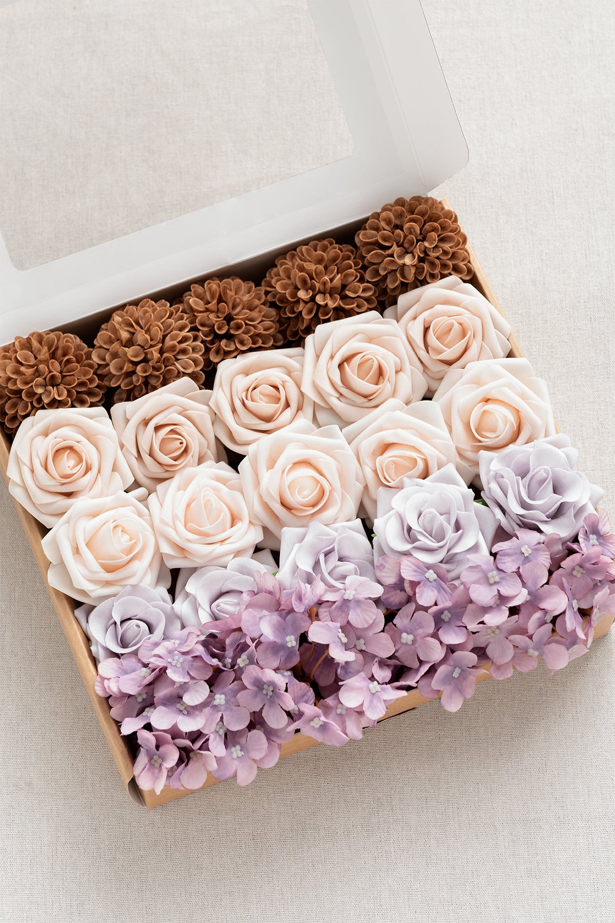 Caixas de flores de designer roxo lilás
