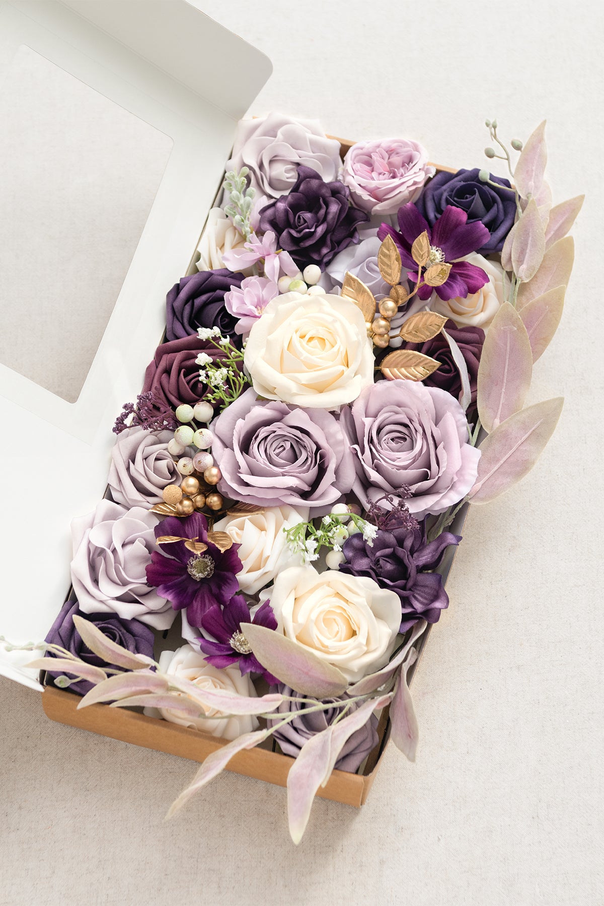 Caixas de flores de designer roxo lilás