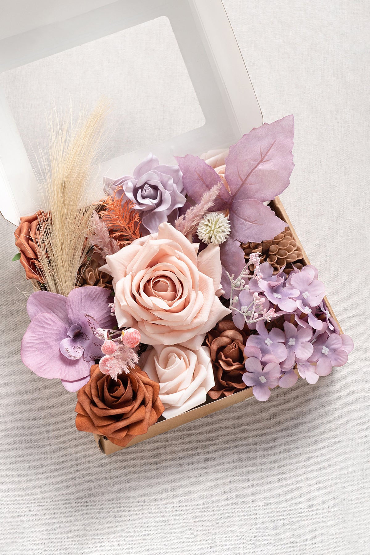 Caixas de flores de designer roxo lilás