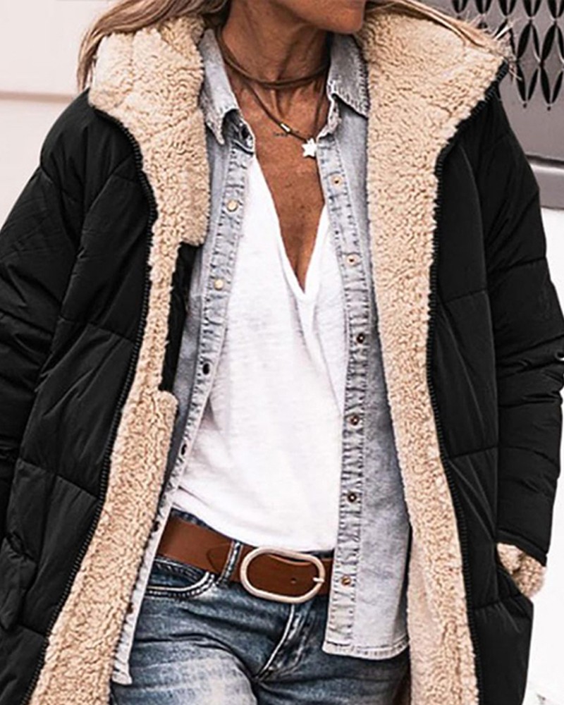 Casaco térmico versátil com palangre com design de bolso