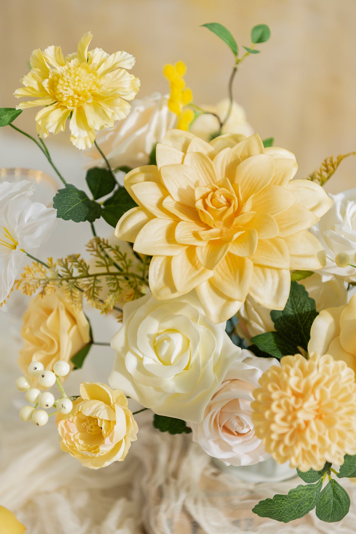 Caixas de flores de designer amarelo francês