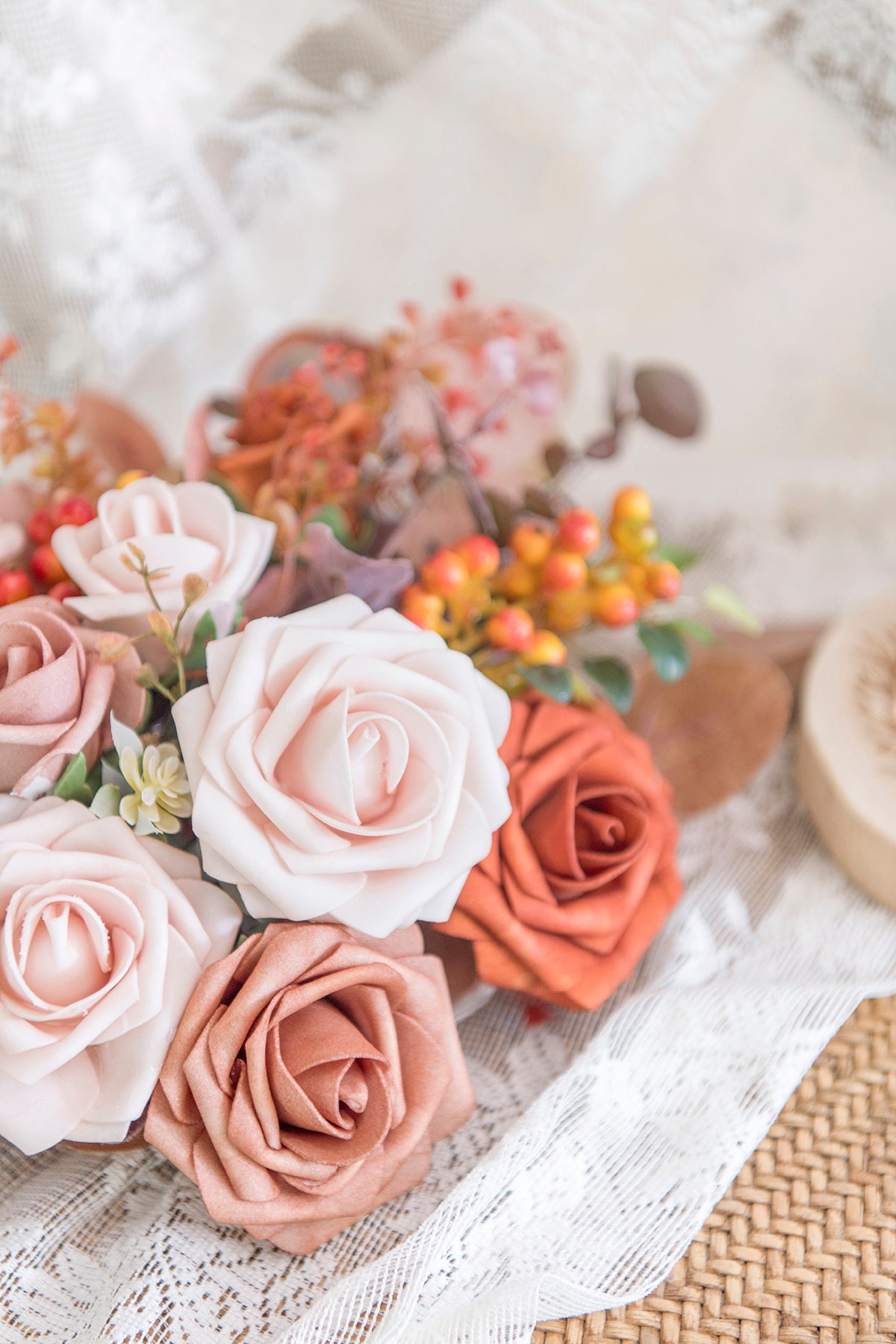 Rosa de espuma 3" com haste - 66 cores