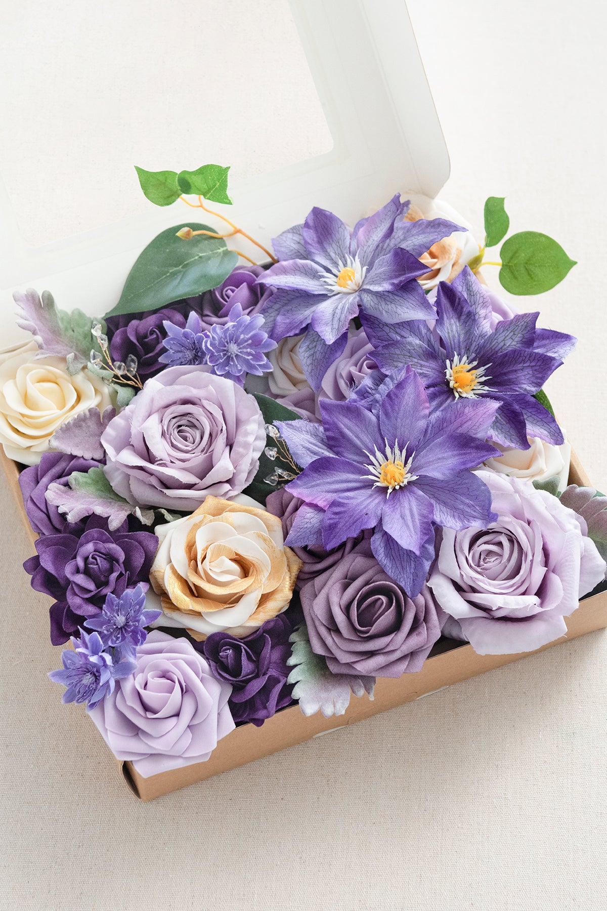 Caixas de flores de designer roxo lilás