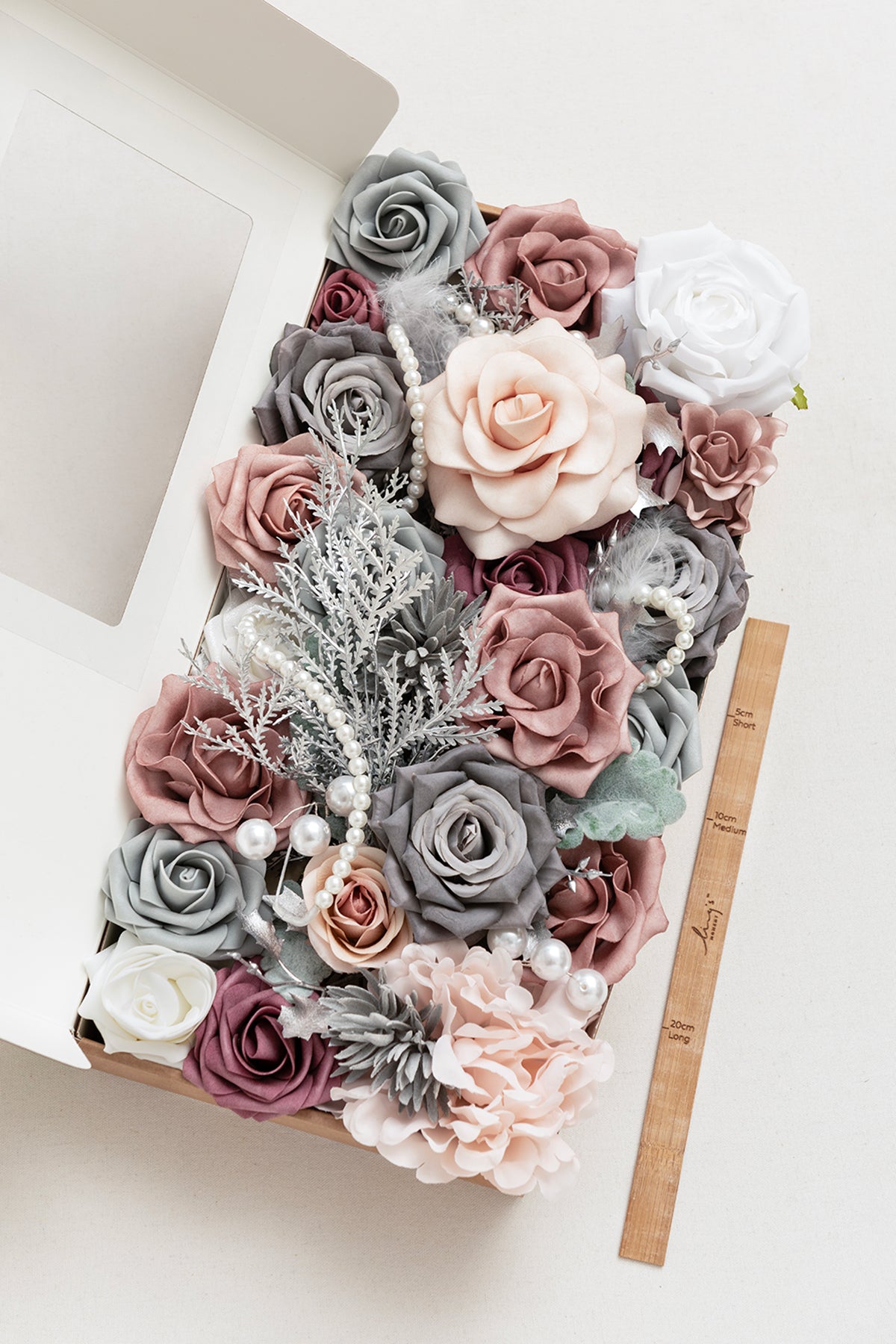 Caixas de flores de designer Dusty Rose