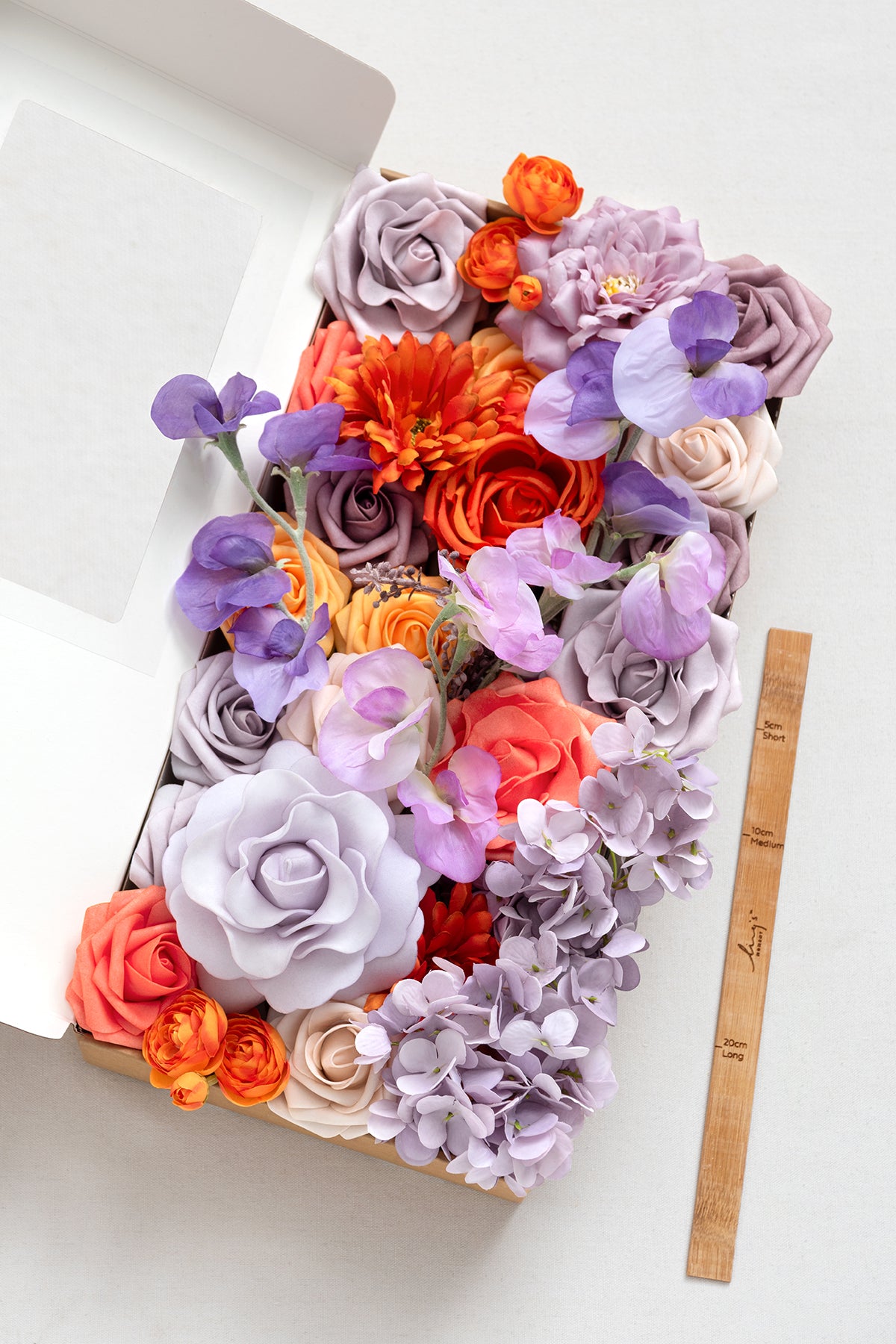 Caixas de flores de designer roxo lilás