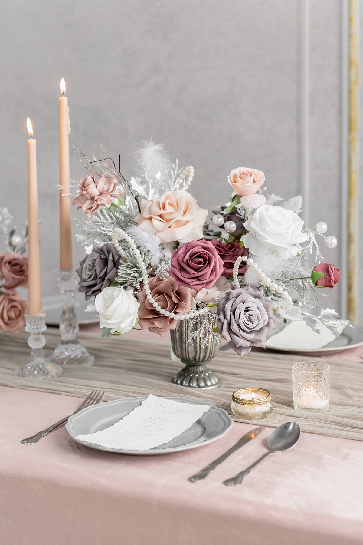 Caixas de flores de designer Dusty Rose