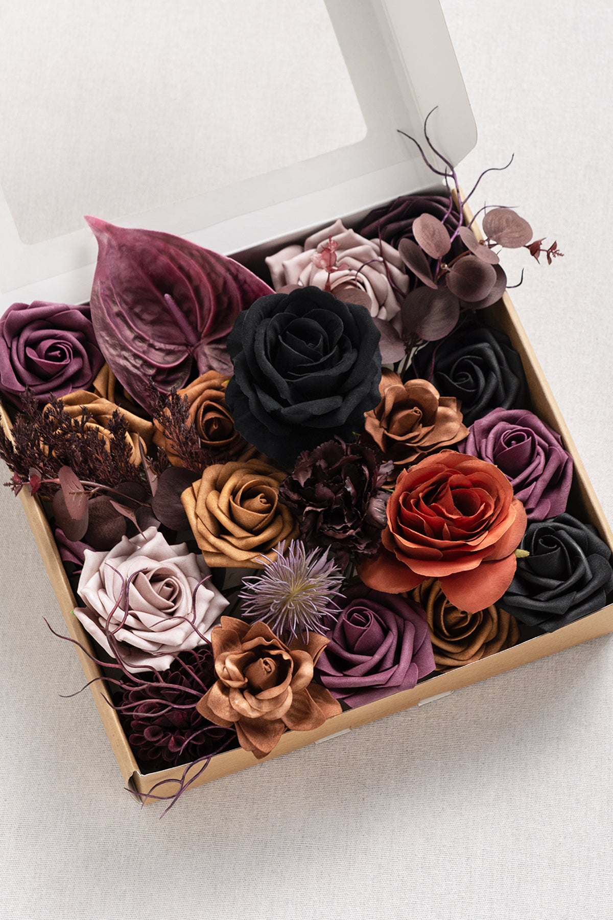 Caixas de flores de designer roxo lilás