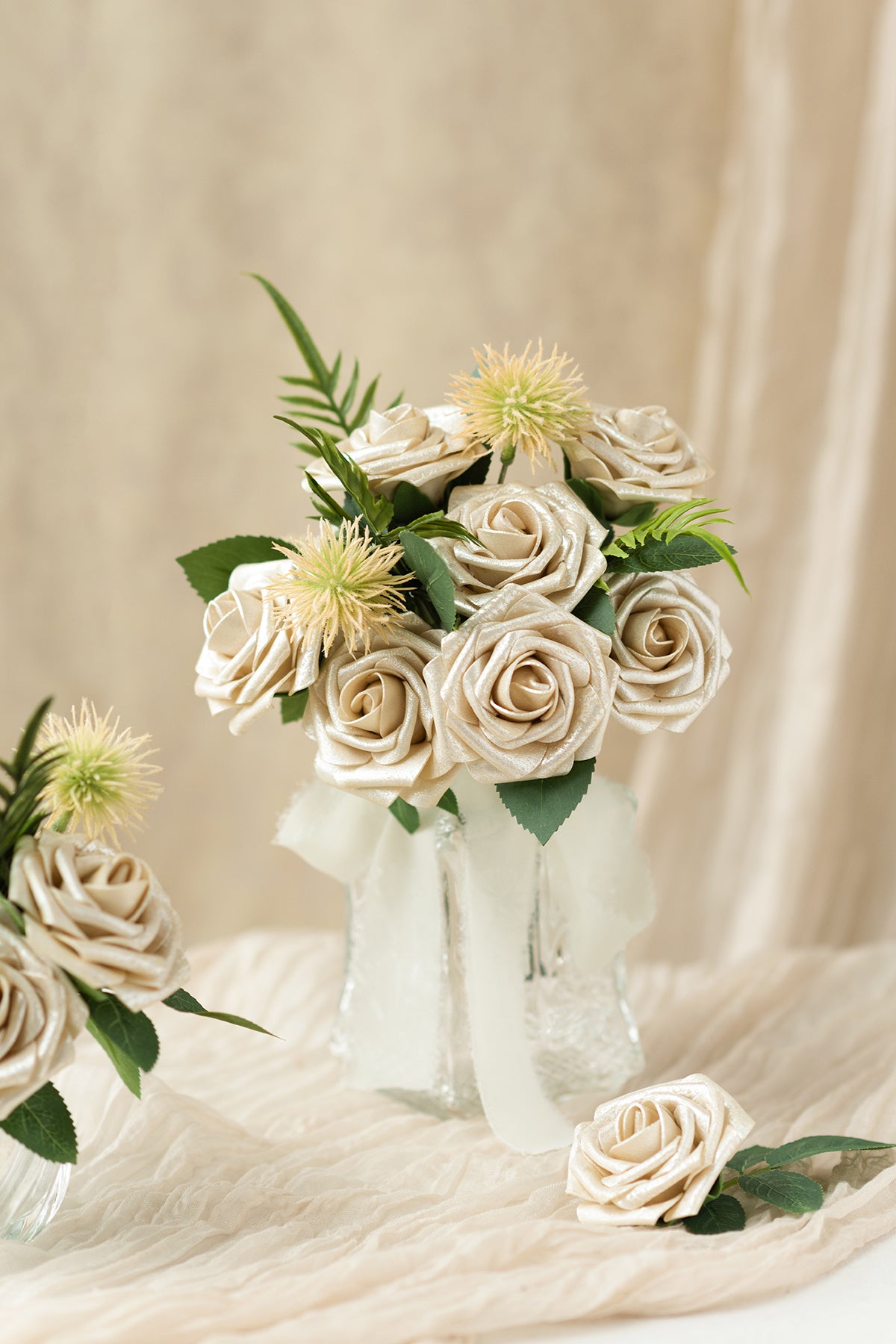 Rosa de espuma 3" com haste - 66 cores