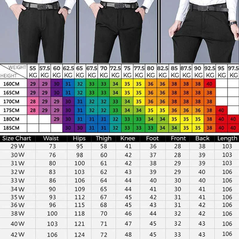 (Frete grátis) Calças masculinas de alta elasticidade (50% de desconto)