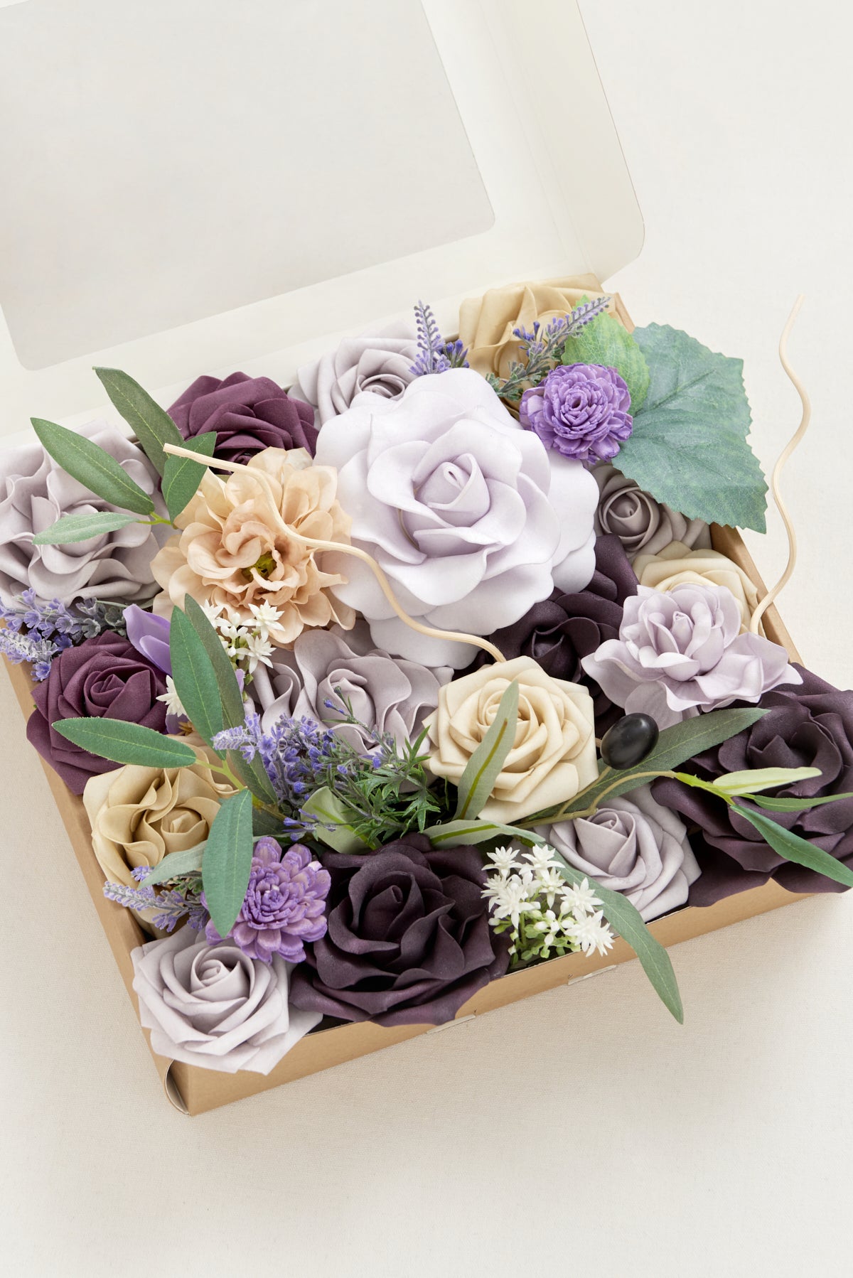 Caixas de flores de designer roxo lilás