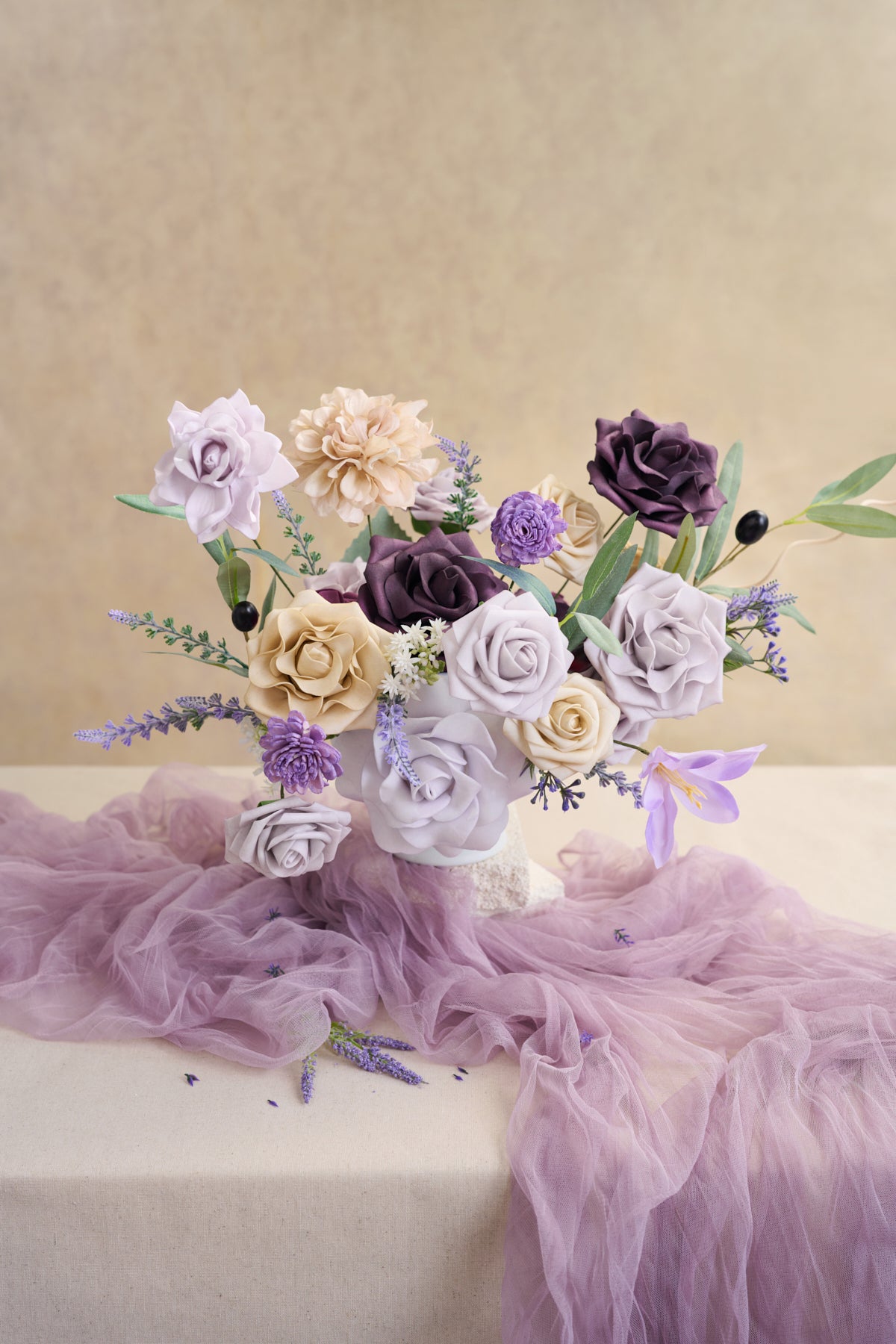 Caixas de flores de designer roxo lilás