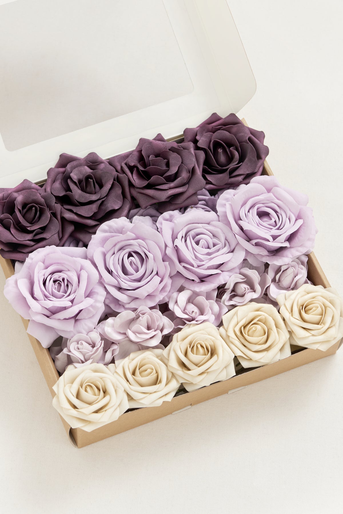 Caixas de flores de designer roxo lilás
