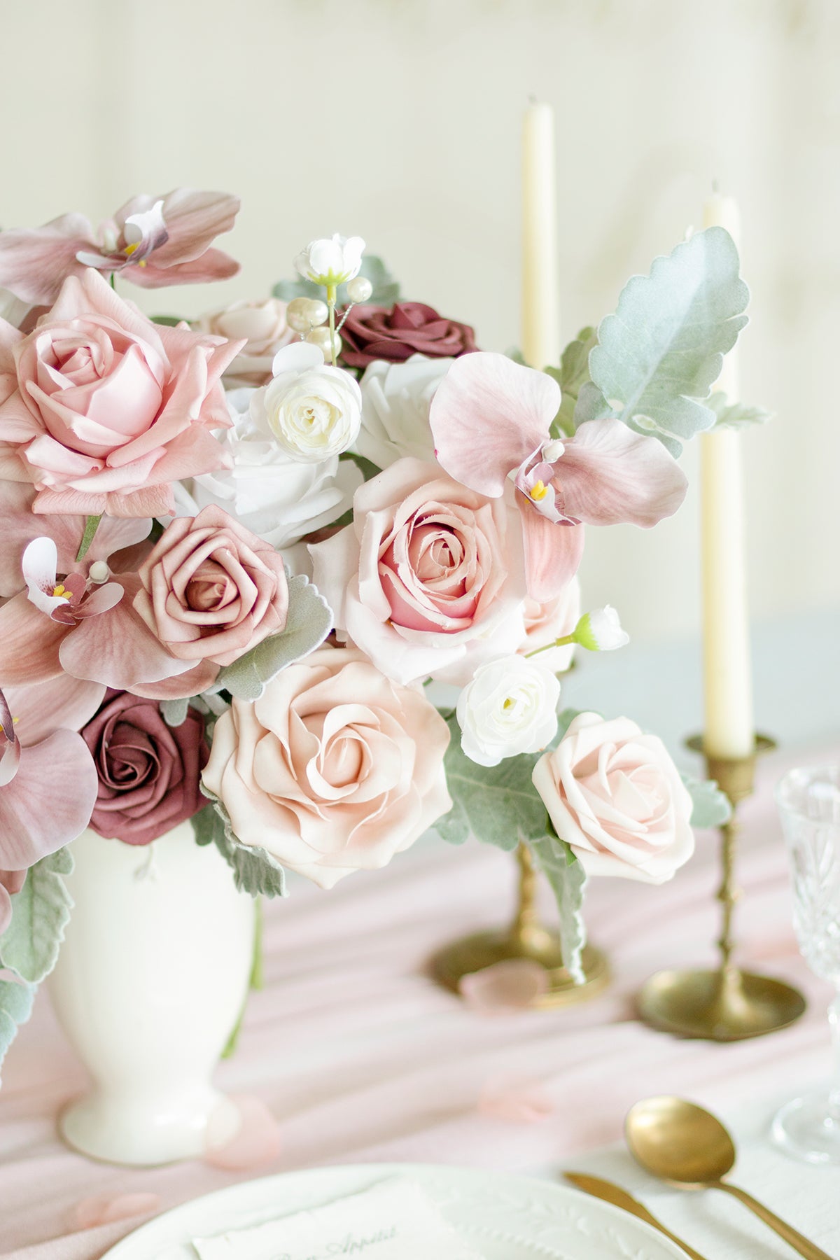 Caixas de flores de designer Dusty Rose