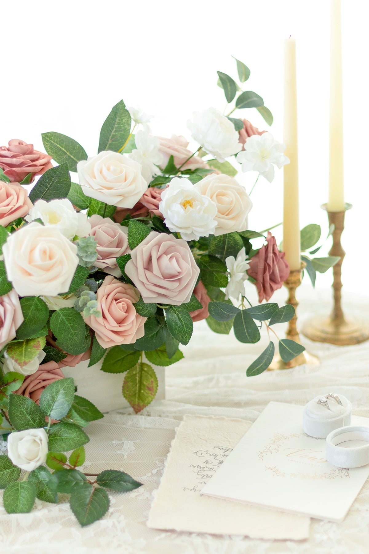 Rosa de espuma 3" com haste - 66 cores