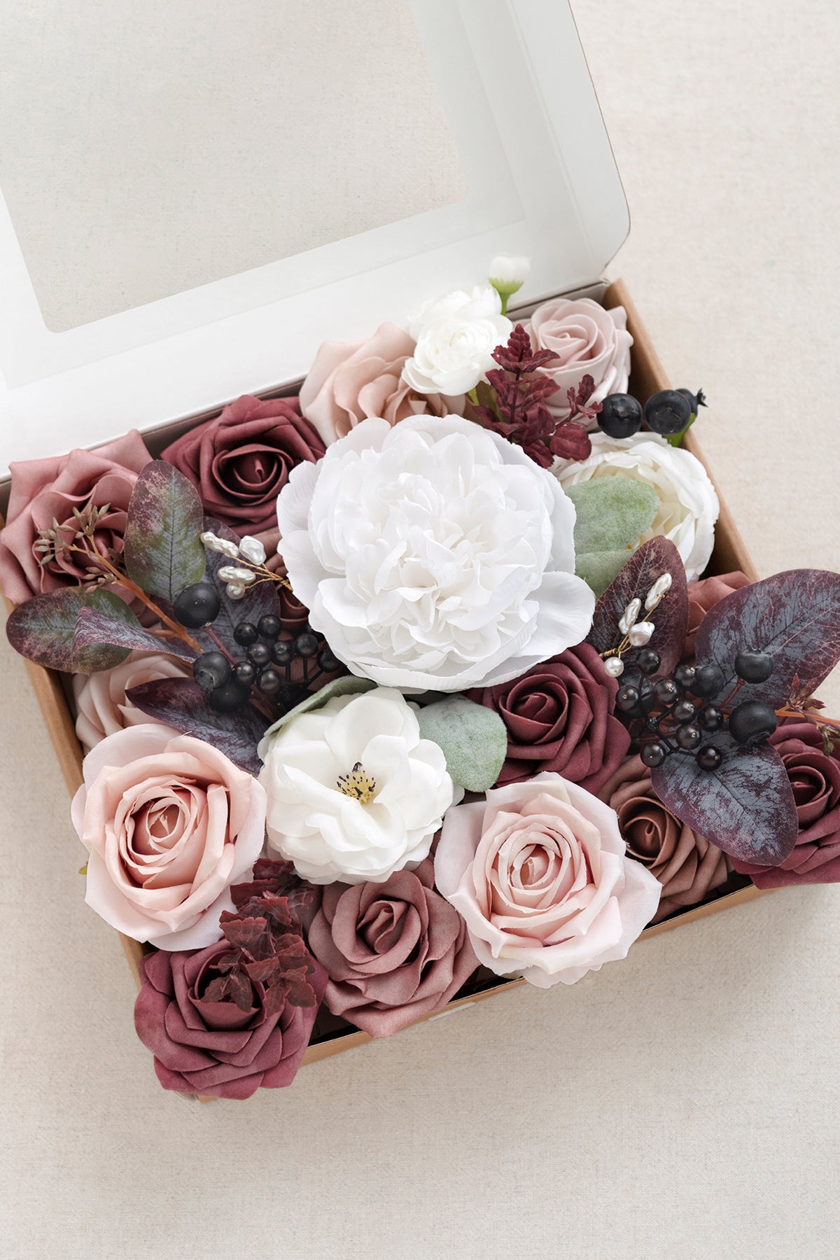 Caixas de flores de designer Dusty Rose