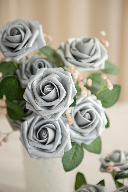 Rosa de espuma 3" com haste - 66 cores