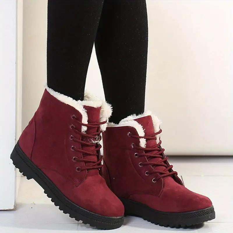 🔥Promoção de último dia com 50% OFF - Botas de neve femininas forradas de lã