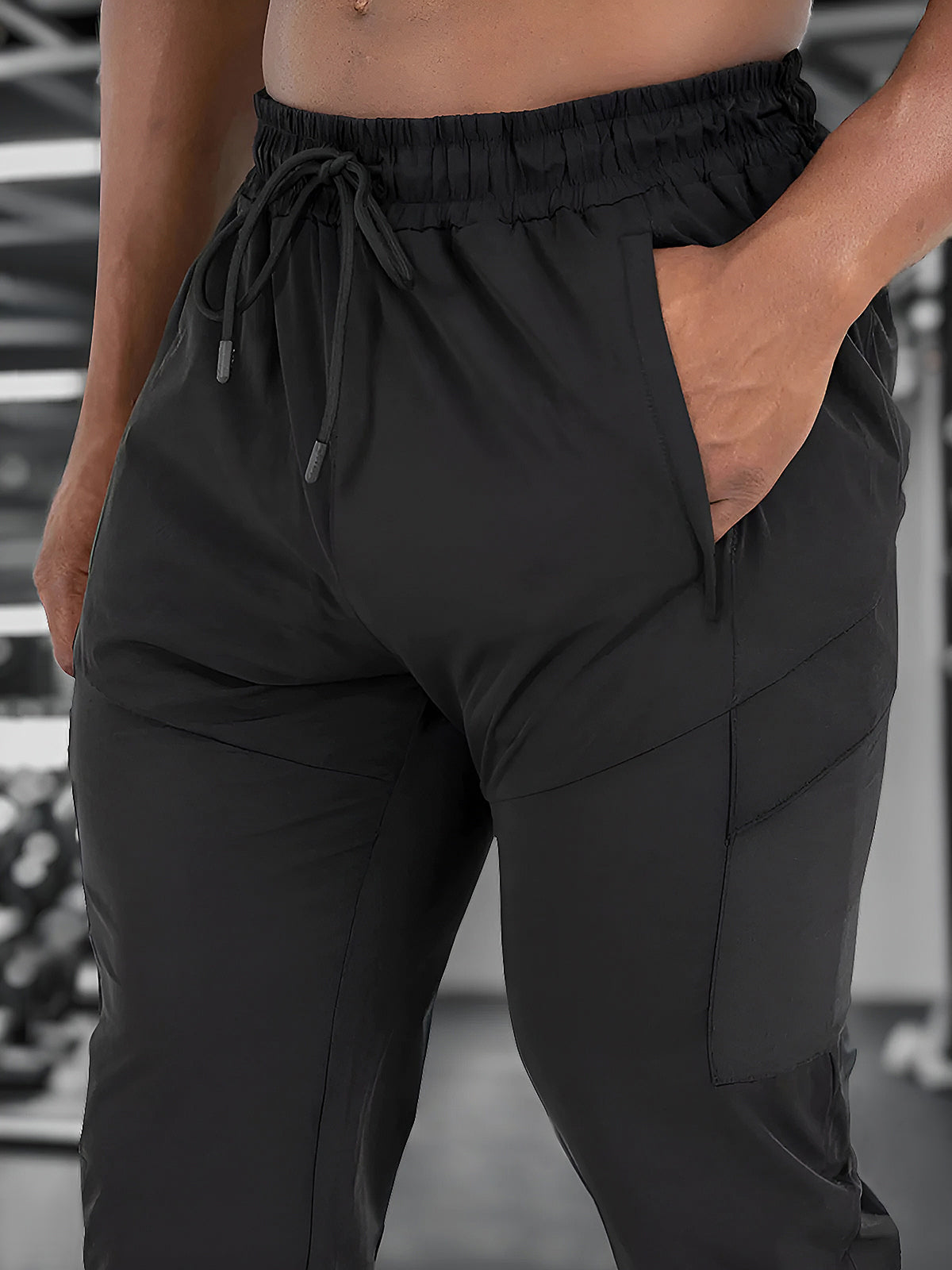 Calça de treino para basculador de estiramento de desempenho de secagem rápida toda condição