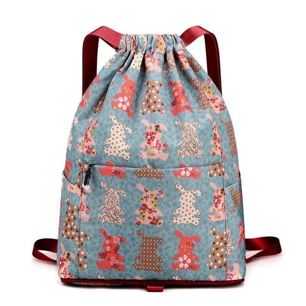 🔥Mochila esportiva dobrável com cordão e grande capacidade para separação a seco e úmido