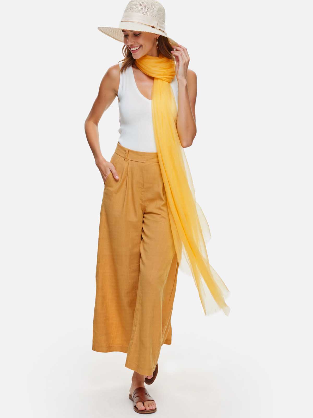 Featherlight Daffodil Cashmere Scarf