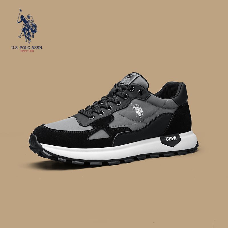 U.S. POLO ASSN.® Tênis de couro respirável versáteis e modernos para exteriores