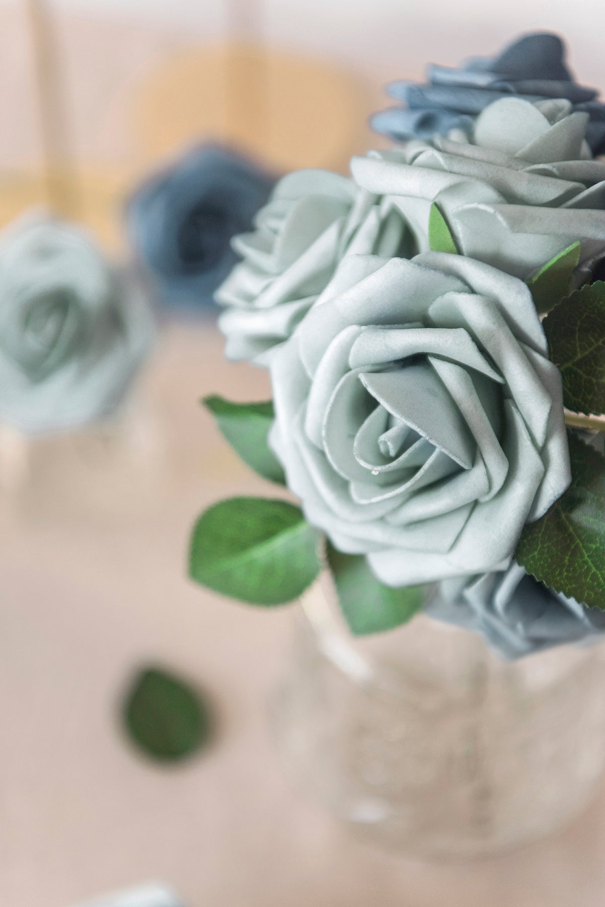Rosa de espuma 3" com haste - 66 cores