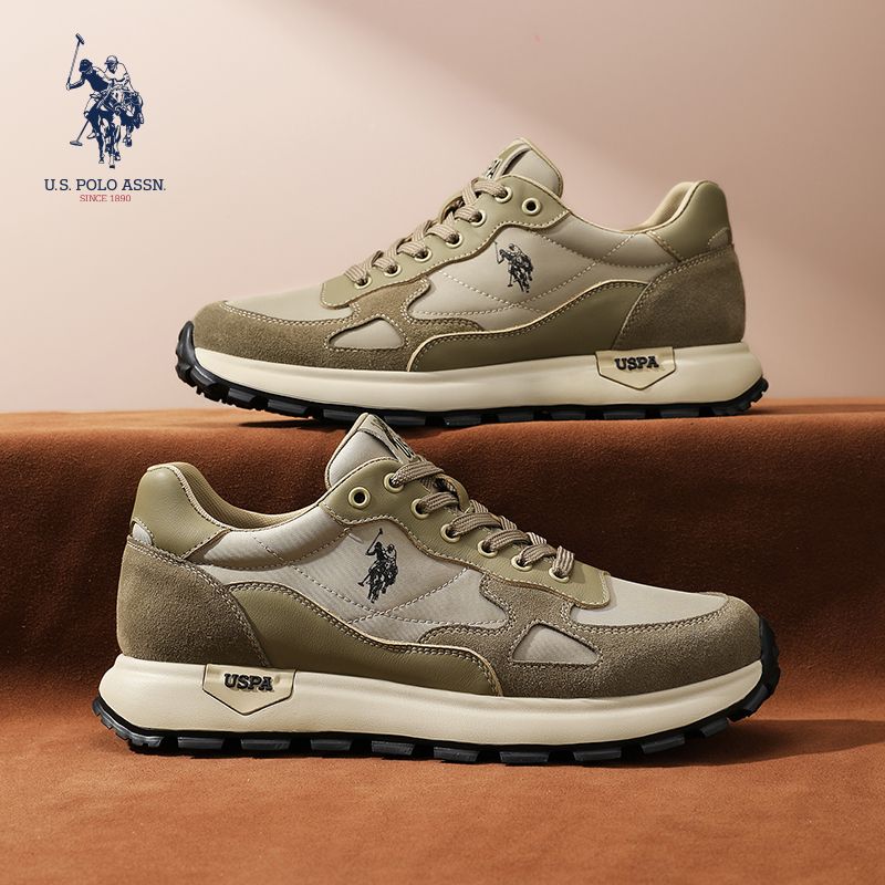 U.S. POLO ASSN.® Tênis de couro respirável versáteis e modernos para exteriores