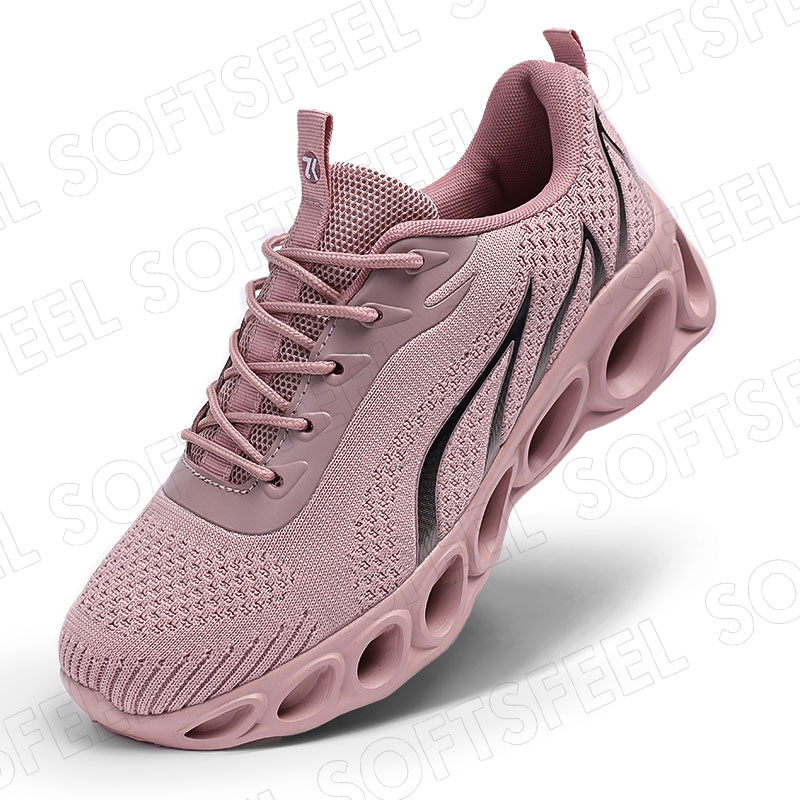 Sapatos de caminhada para homem Softsfeel para aliviar a dor nos pés - rosa preto