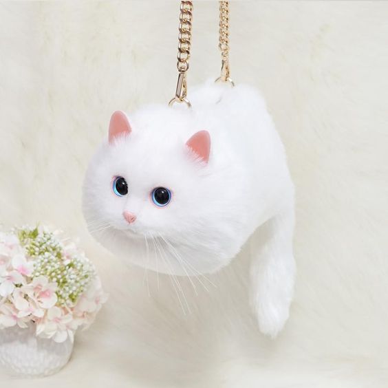 Bolsa de pele sintética felina