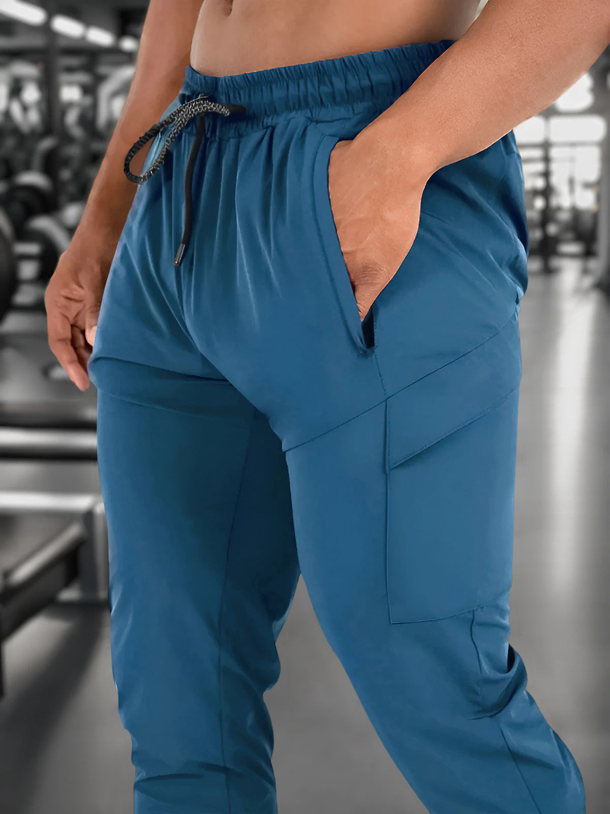 Calça de treino para basculador de estiramento de desempenho de secagem rápida toda condição