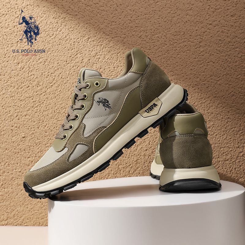 U.S. POLO ASSN.® Tênis de couro respirável versáteis e modernos para exteriores