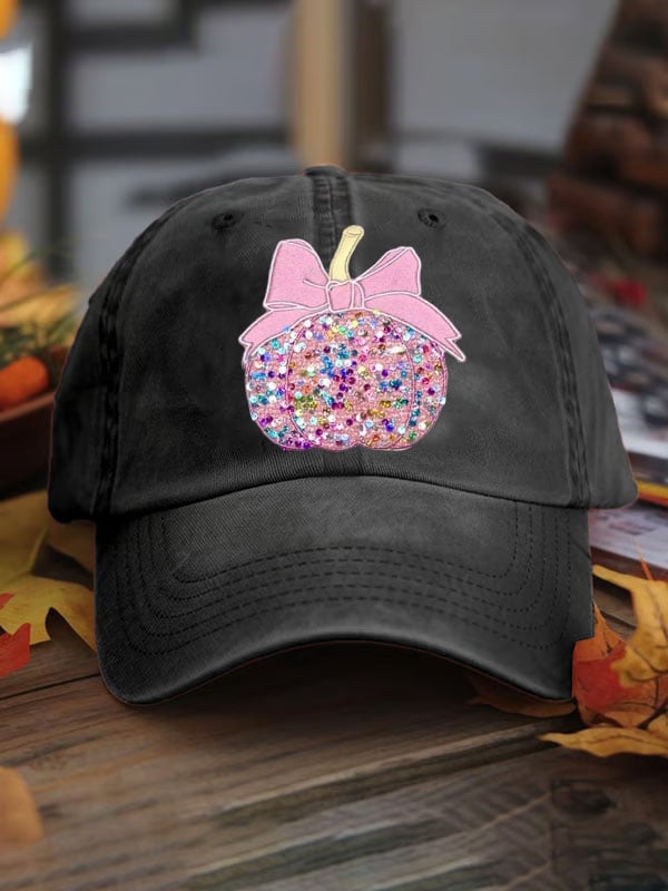 Unisex Pink Pumpkin Breast Cancer Awareness Print Baseball Cap
