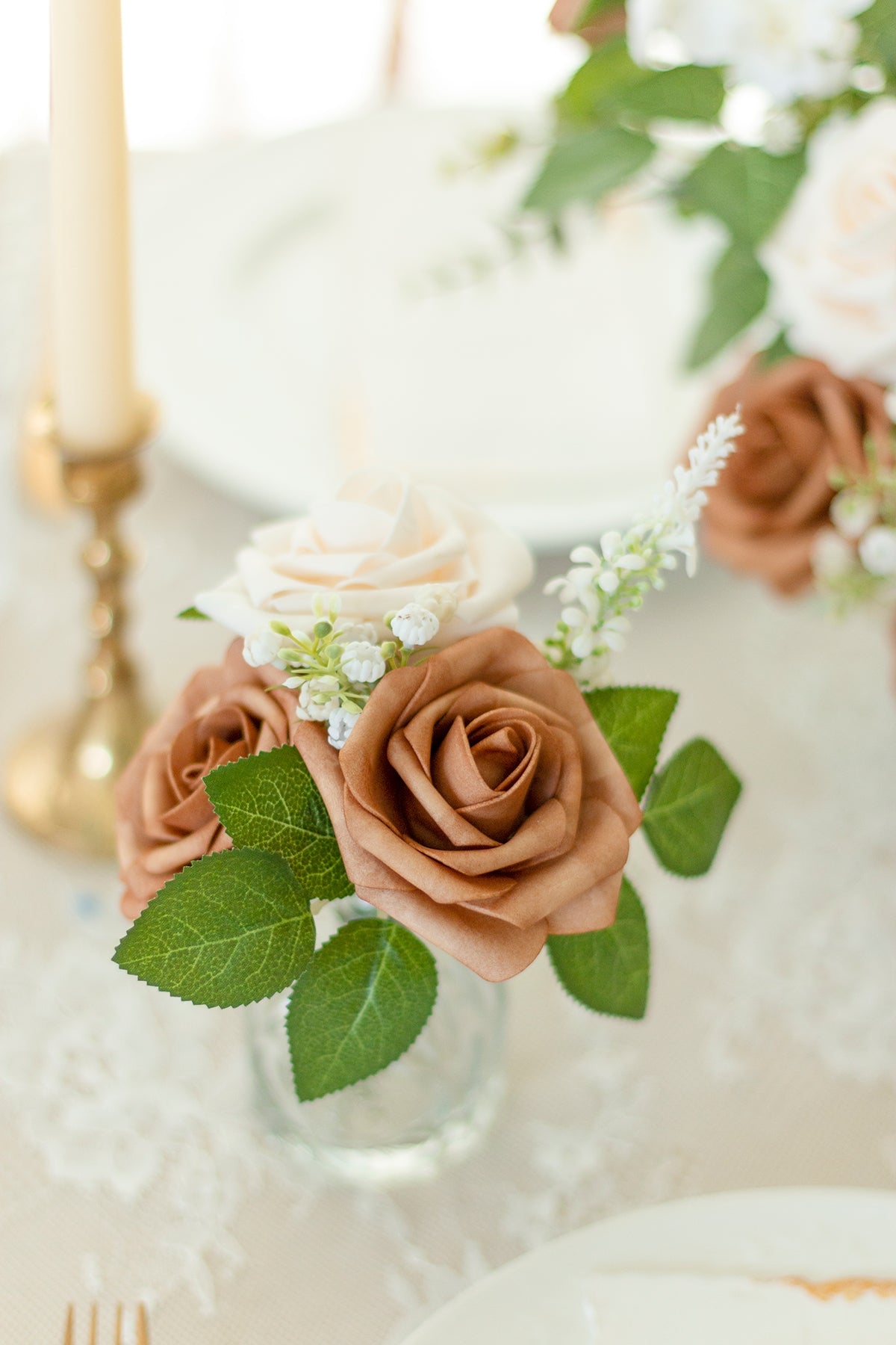 Rosa de espuma 3" com haste - 66 cores