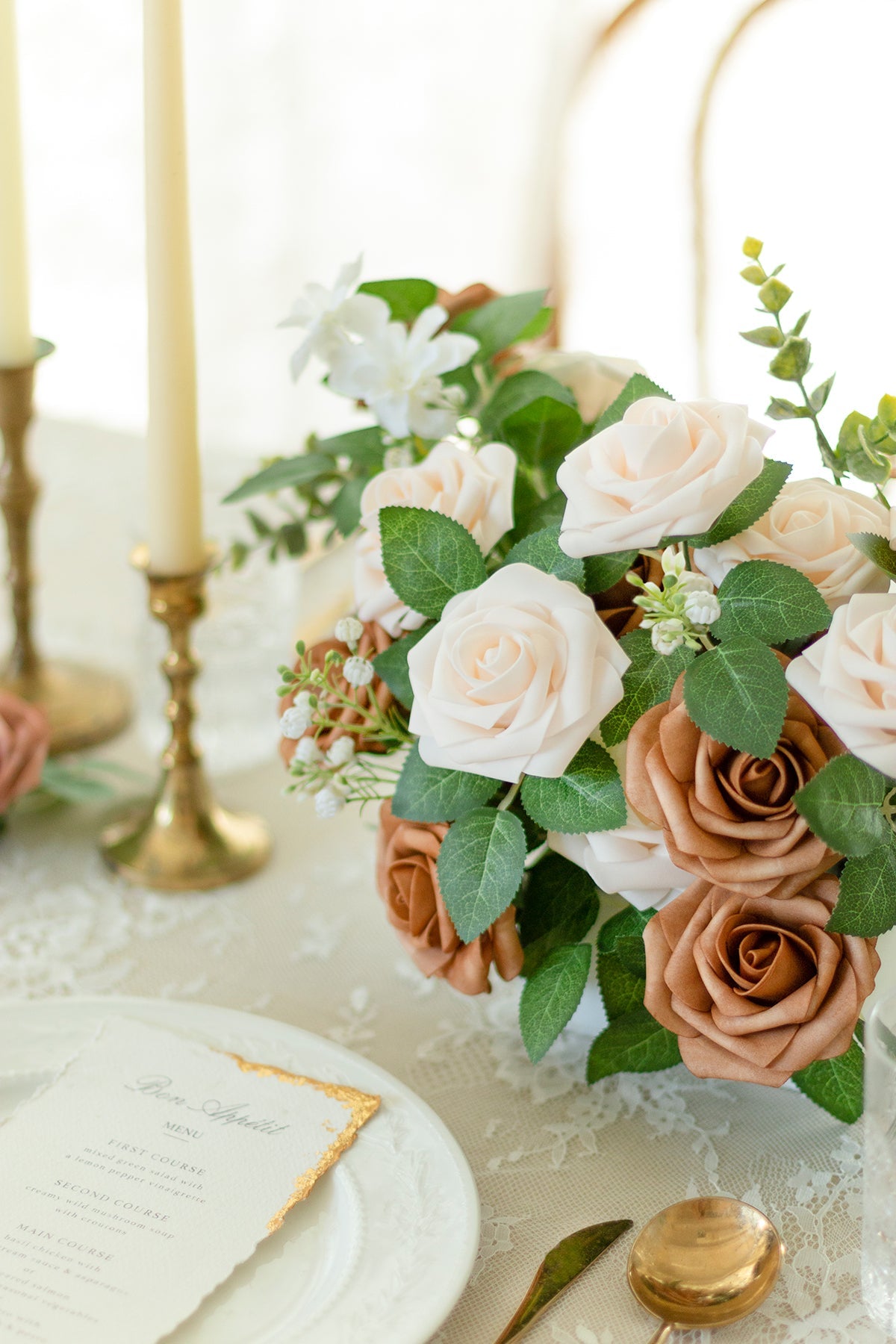 Rosa de espuma 3" com haste - 66 cores